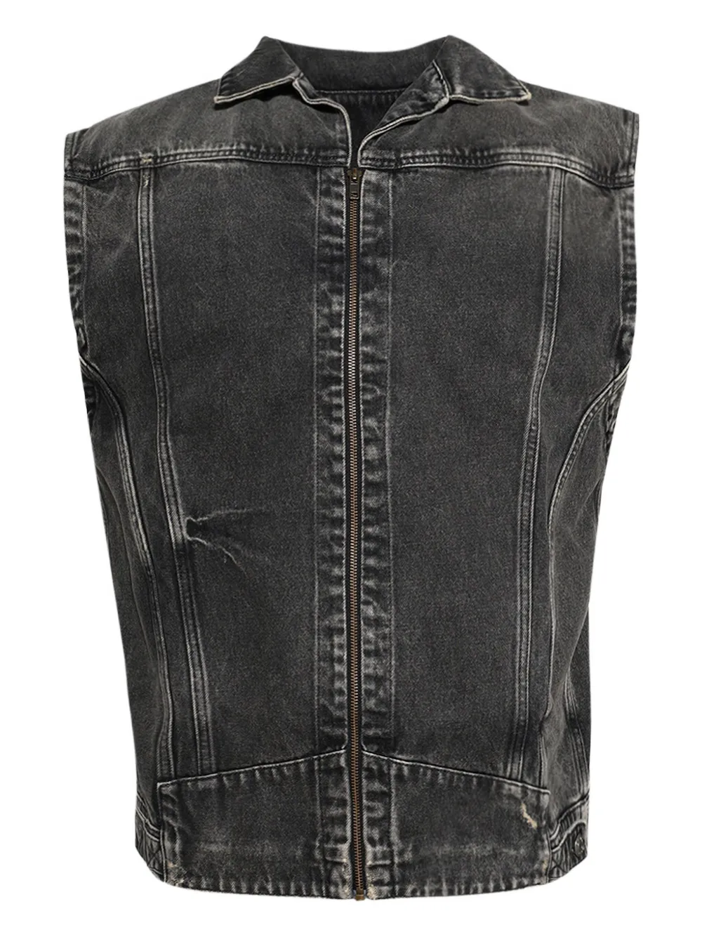 Джинсовый жилет с необработанными краями Martine Rose, серый
Джинсовый жилет с необработанными краями Martine Rose, серый