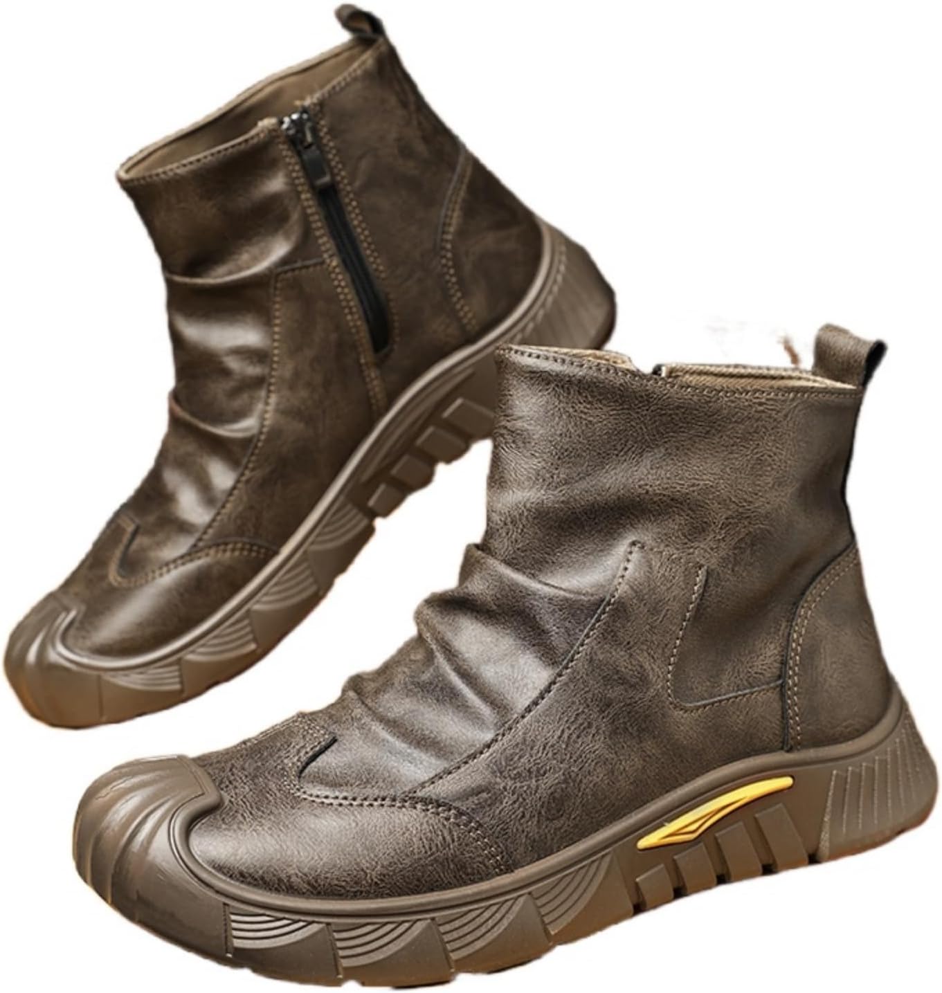 Мужские кожаные чукка-бутсы LSHWCIFT с противоскользящей подошвой и боковой молнией для походов, кемпинга и вождения с рельефной массивной подошвой, Brownness
Мужские кожаные чукка-бутсы LSHWCIFT с противоскользящей подошвой и боковой молнией для походов, кемпинга и вождения с рельефной массивной подошвой, Brownness