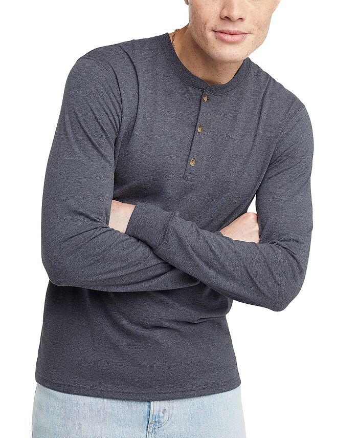 Мужская футболка Originals Tri-Blend с длинными рукавами на пуговицах Hanes, синий
Мужская футболка Originals Tri-Blend с длинными рукавами на пуговицах Hanes, синий