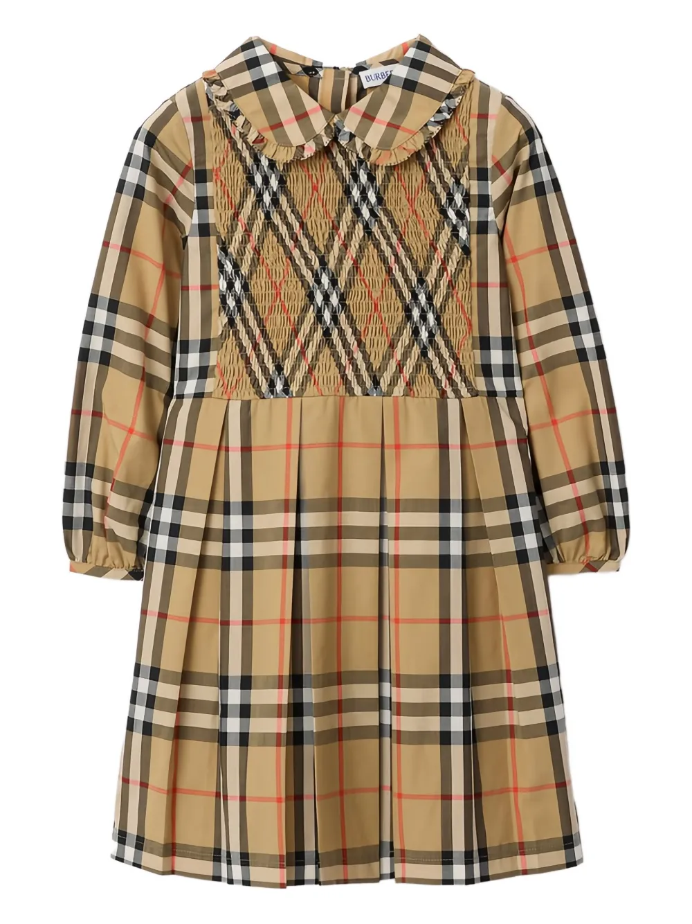 Клетчатое платье с длинными рукавами Burberry Kids, нейтральный
Клетчатое платье с длинными рукавами Burberry Kids, нейтральный
