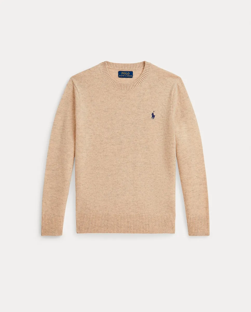 Унисекс свитер из шерсти с круглым вырезом Polo Ralph Lauren, бежевый
Унисекс свитер из шерсти с круглым вырезом Polo Ralph Lauren, бежевый