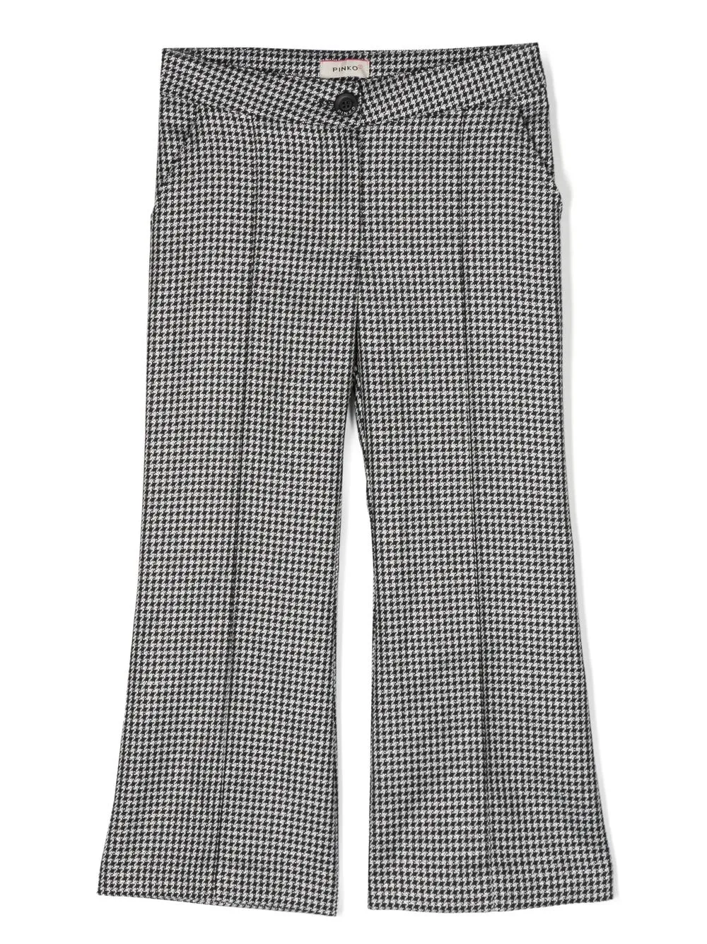 Брюки в ломаную клетку Pinko Kids, черный 
Брюки в ломаную клетку Pinko Kids, черный