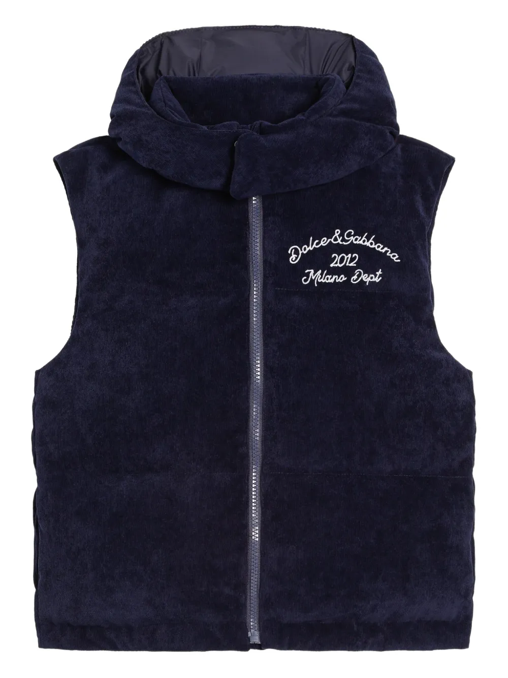Вельветовый жилет с капюшоном Dolce & Gabbana Kids, синий
Вельветовый жилет с капюшоном Dolce & Gabbana Kids, синий
