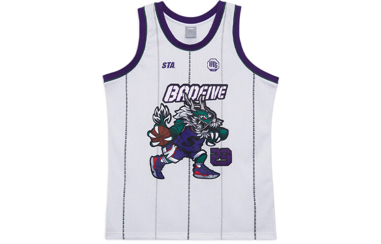 Баскетбольная майка Badfive мужская белая Lining, белый 
Баскетбольная майка Badfive мужская белая Lining, белый