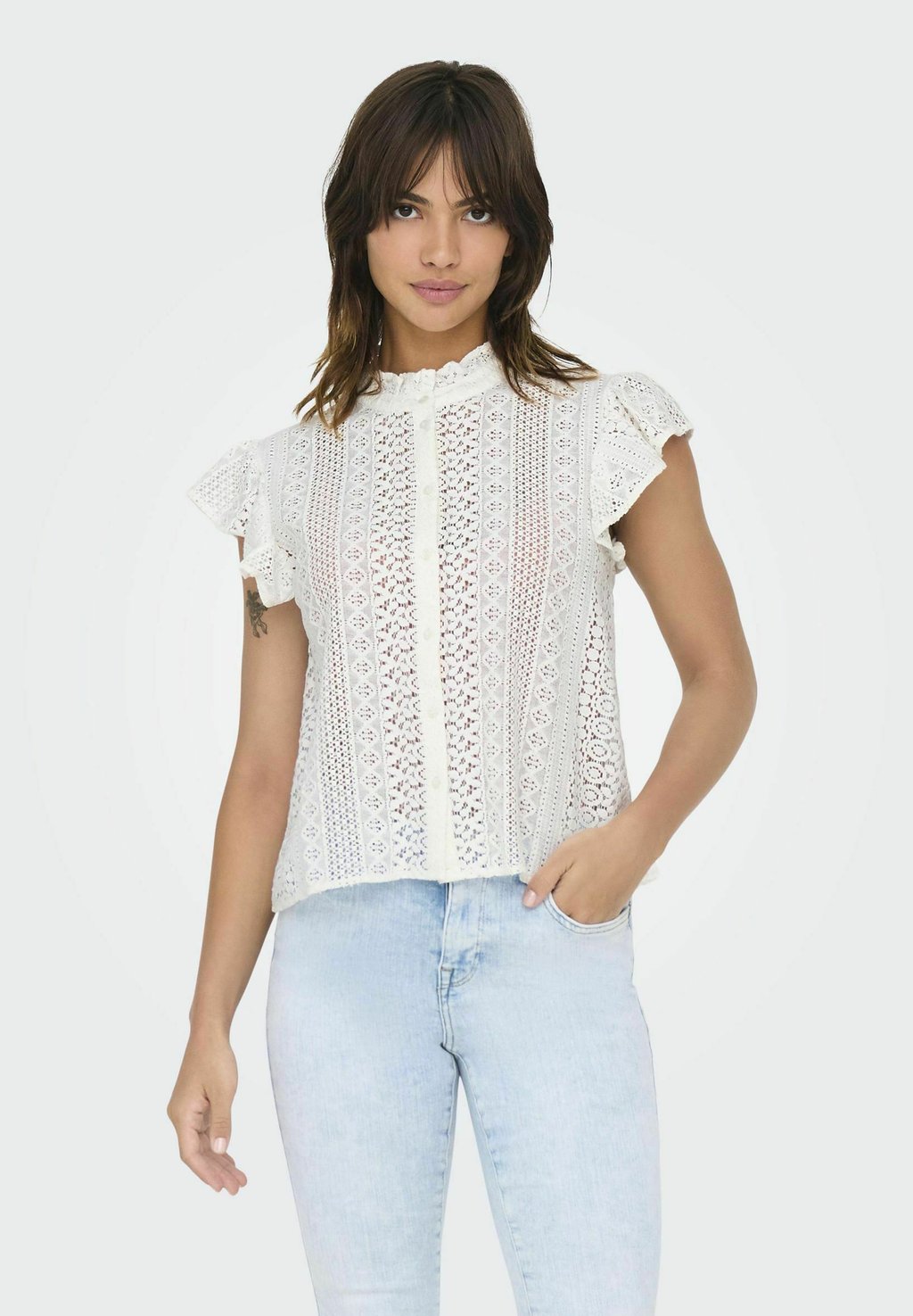 Рубашка ONLGABINA ONLY, слоновая кость 
Рубашка ONLGABINA ONLY, слоновая кость