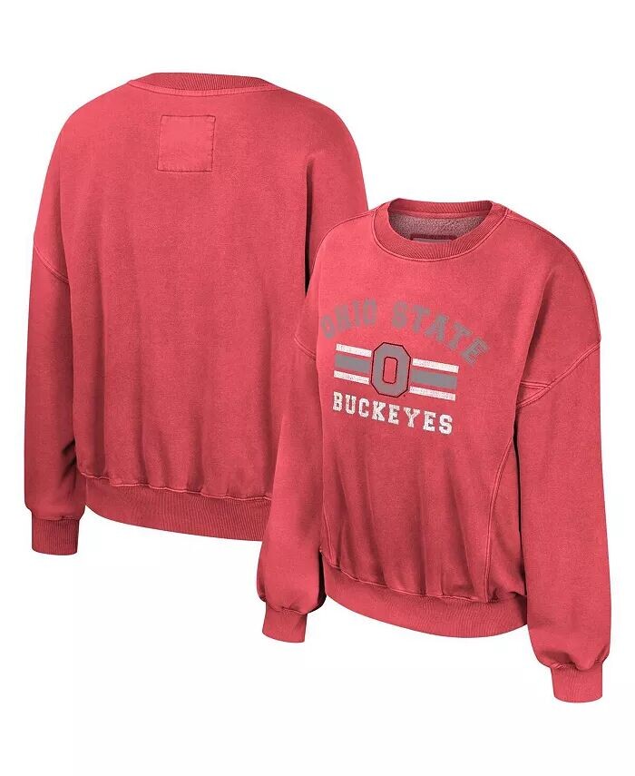 Женский свитшот с эффектом потертости Scarlet Ohio State Buckeyes Audrey Colosseum, красный
Женский свитшот с эффектом потертости Scarlet Ohio State Buckeyes Audrey Colosseum, красный