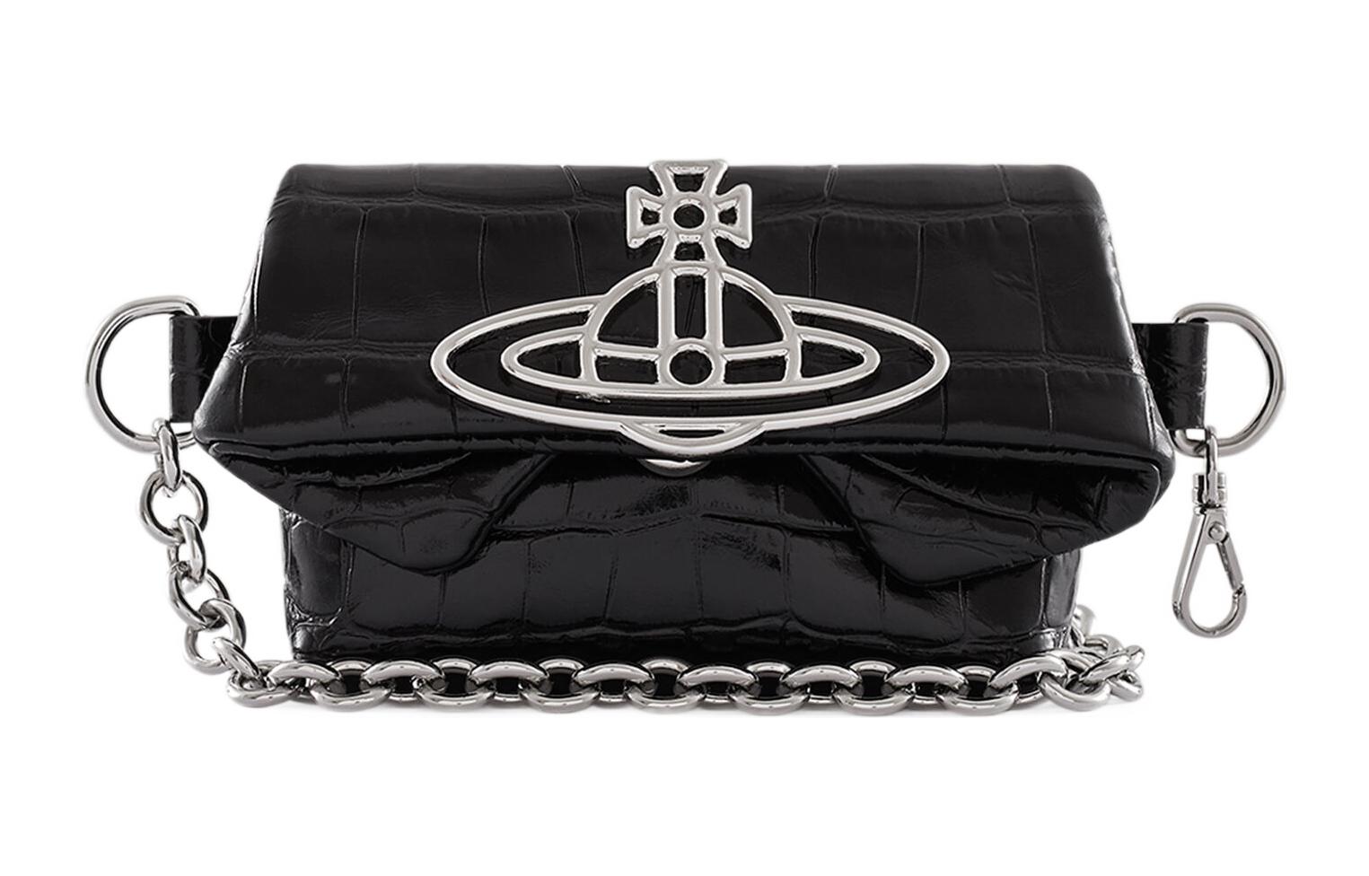 Мини-поясная сумка Vivienne Westwood из телячьей кожи черная женская
Мини-поясная сумка Vivienne Westwood из телячьей кожи черная женская