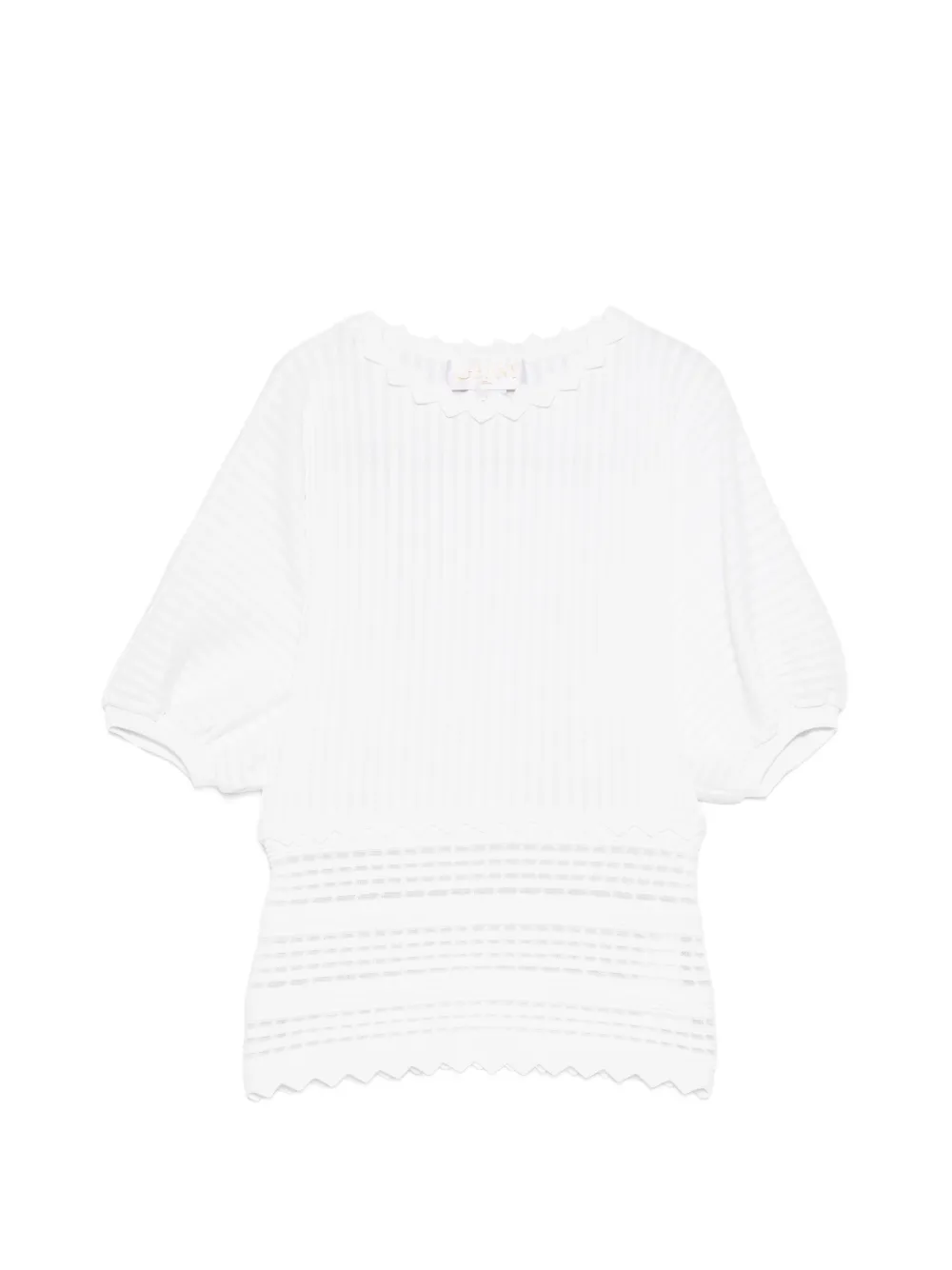 Свитер с короткими рукавами и фестонами Genny, белый
Свитер с короткими рукавами и фестонами Genny, белый