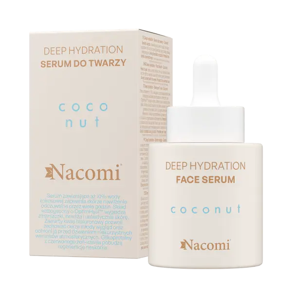 Увлажняющая сыворотка для лица, 30 мл Nacomi Deep hydration coconut
Увлажняющая сыворотка для лица, 30 мл Nacomi Deep hydration coconut