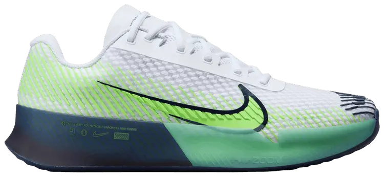 Кроссовки NikeCourt Air Zoom Vapor 11 HC 'White Green Strike Navy', белый
Кроссовки NikeCourt Air Zoom Vapor 11 HC 'White Green Strike Navy', белый