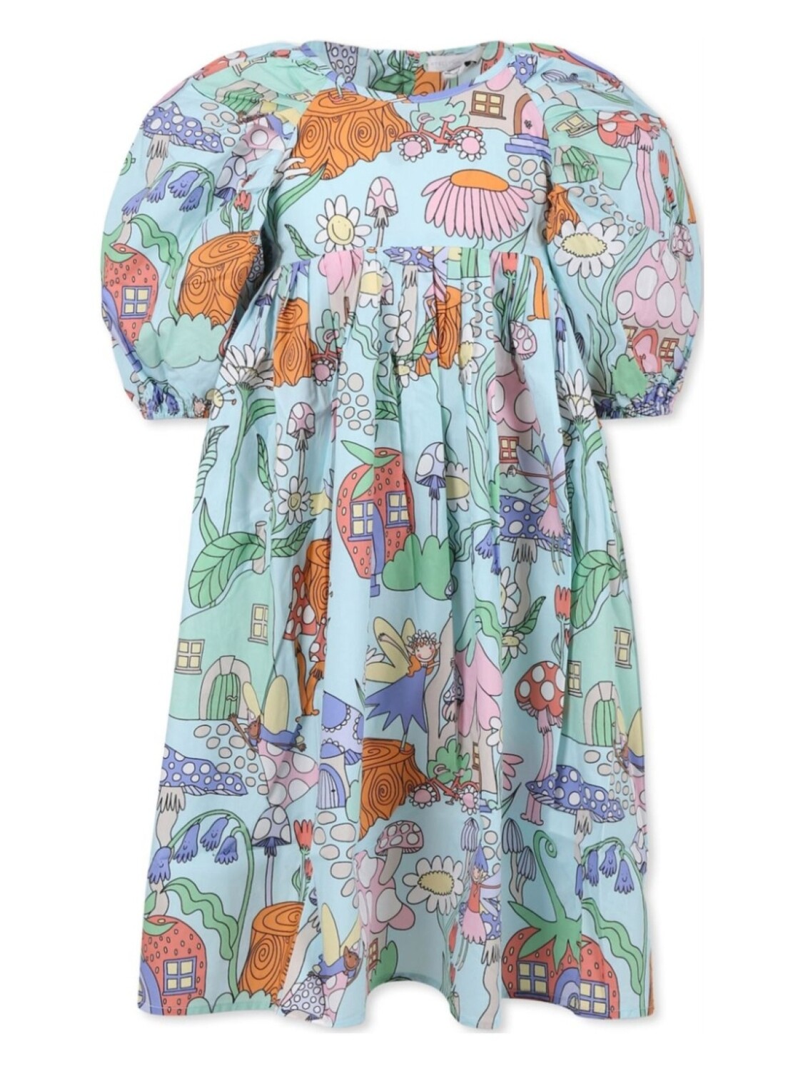 Платье с принтом «кабина» Stella McCartney Kids, синий 
Платье с принтом «кабина» Stella McCartney Kids, синий