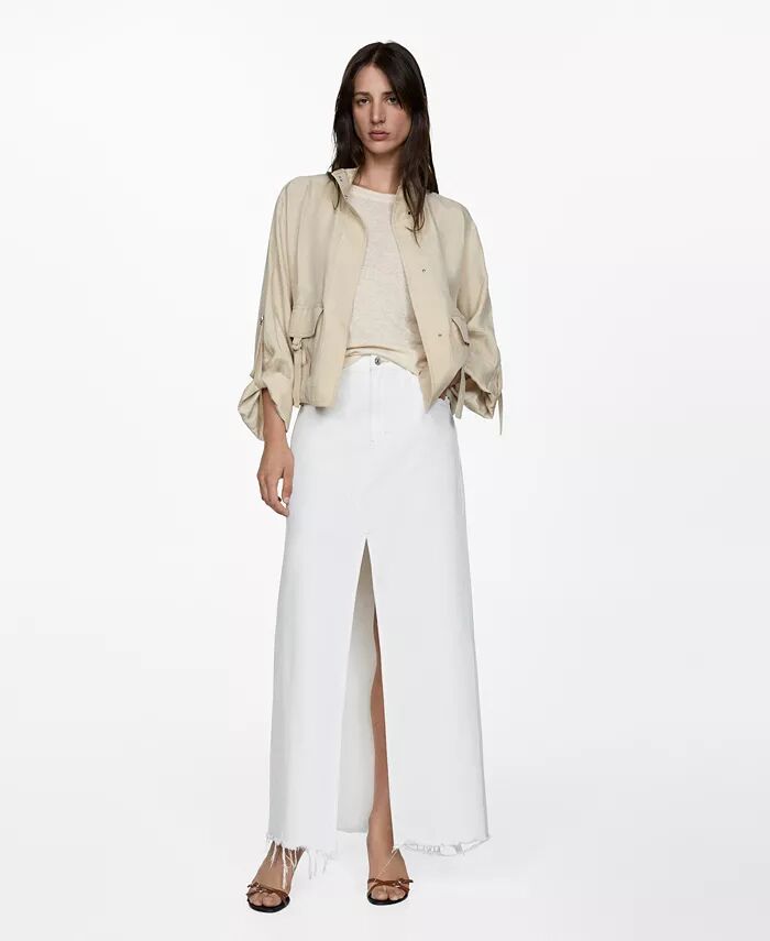 Женская джинсовая юбка с разрезом MANGO, белый
Женская джинсовая юбка с разрезом MANGO, белый