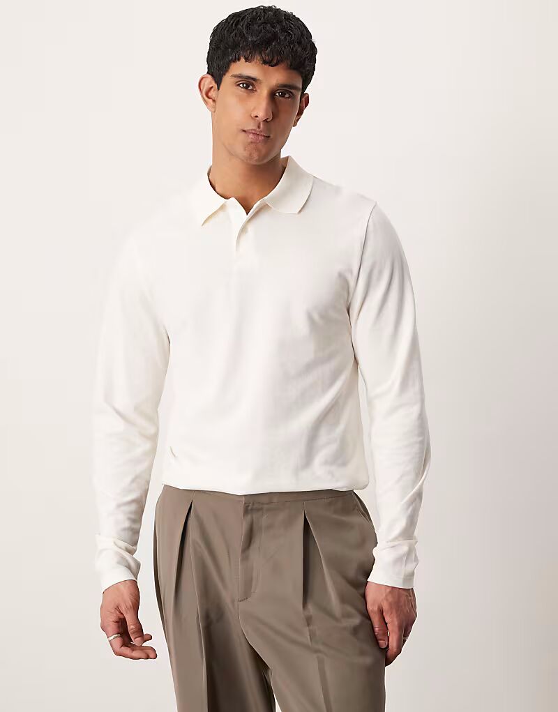 Поло из пике с длинными рукавами ASOS DESIGN кремового цвета
Поло из пике с длинными рукавами ASOS DESIGN кремового цвета