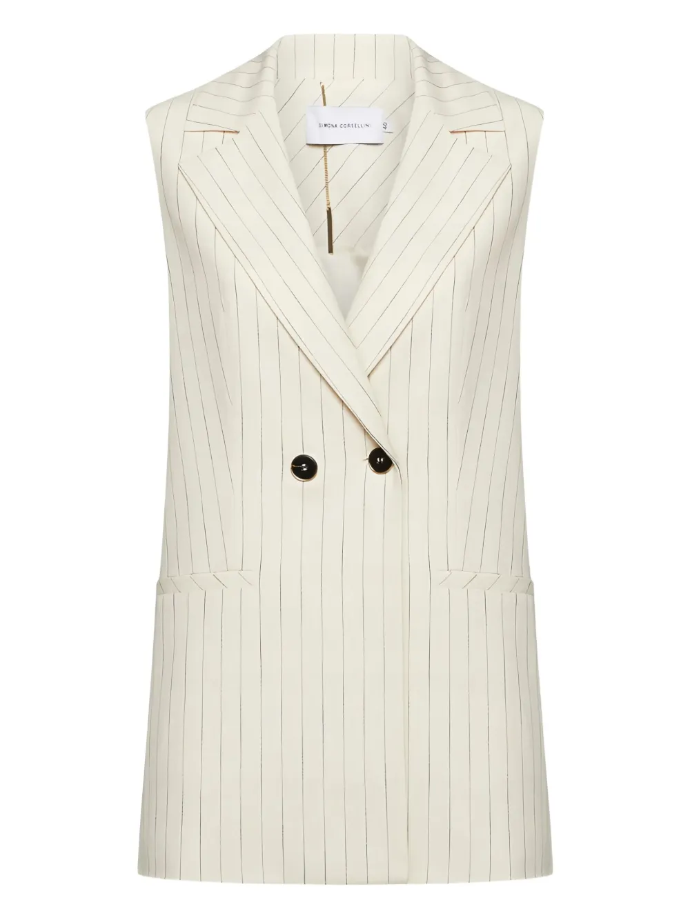 Двубортный жилет Gessato в тонкую полоску SIMONA CORSELLINI, нейтральный
Двубортный жилет Gessato в тонкую полоску SIMONA CORSELLINI, нейтральный