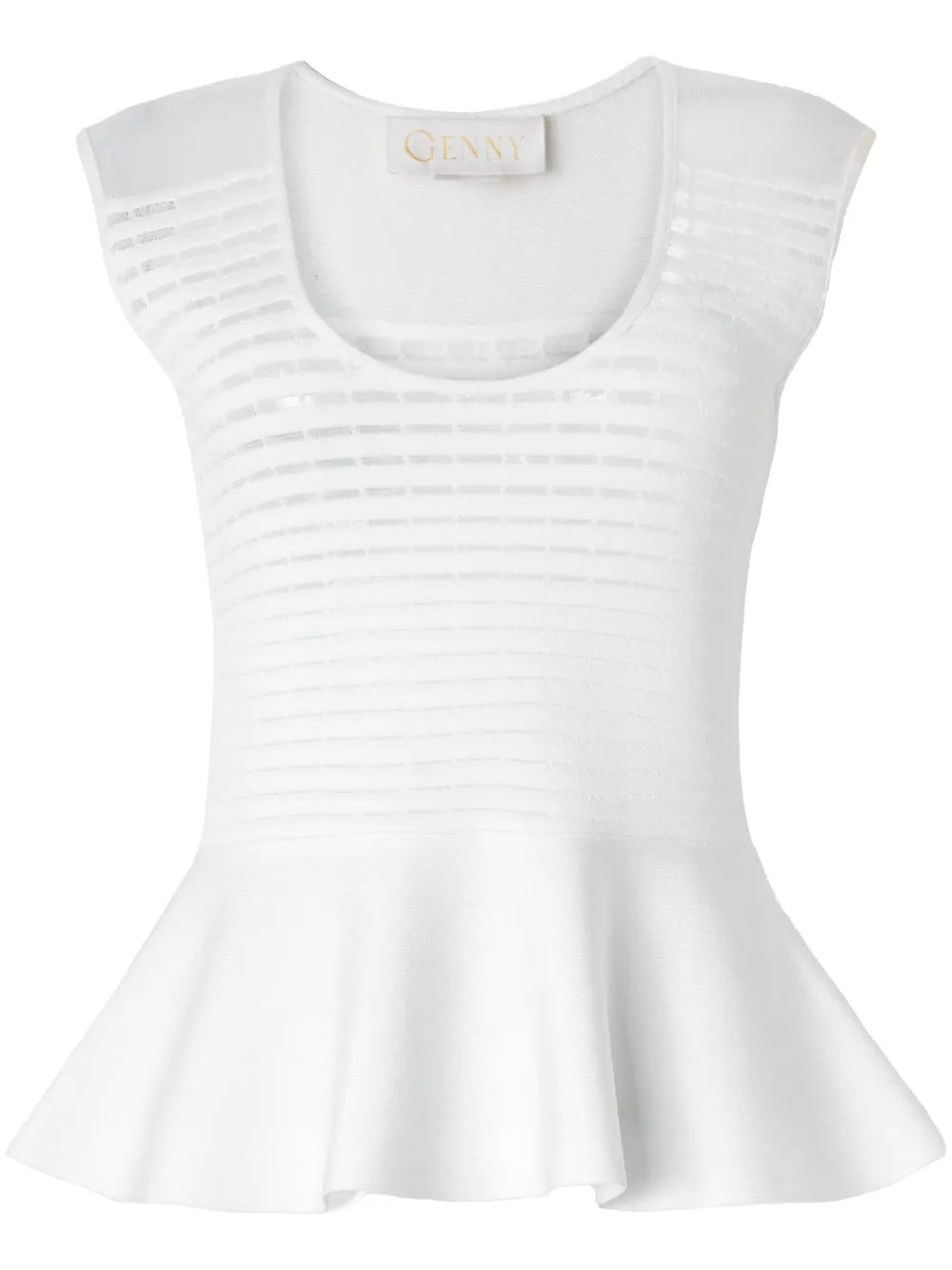 Топ с баской Genny, белый
Топ с баской Genny, белый