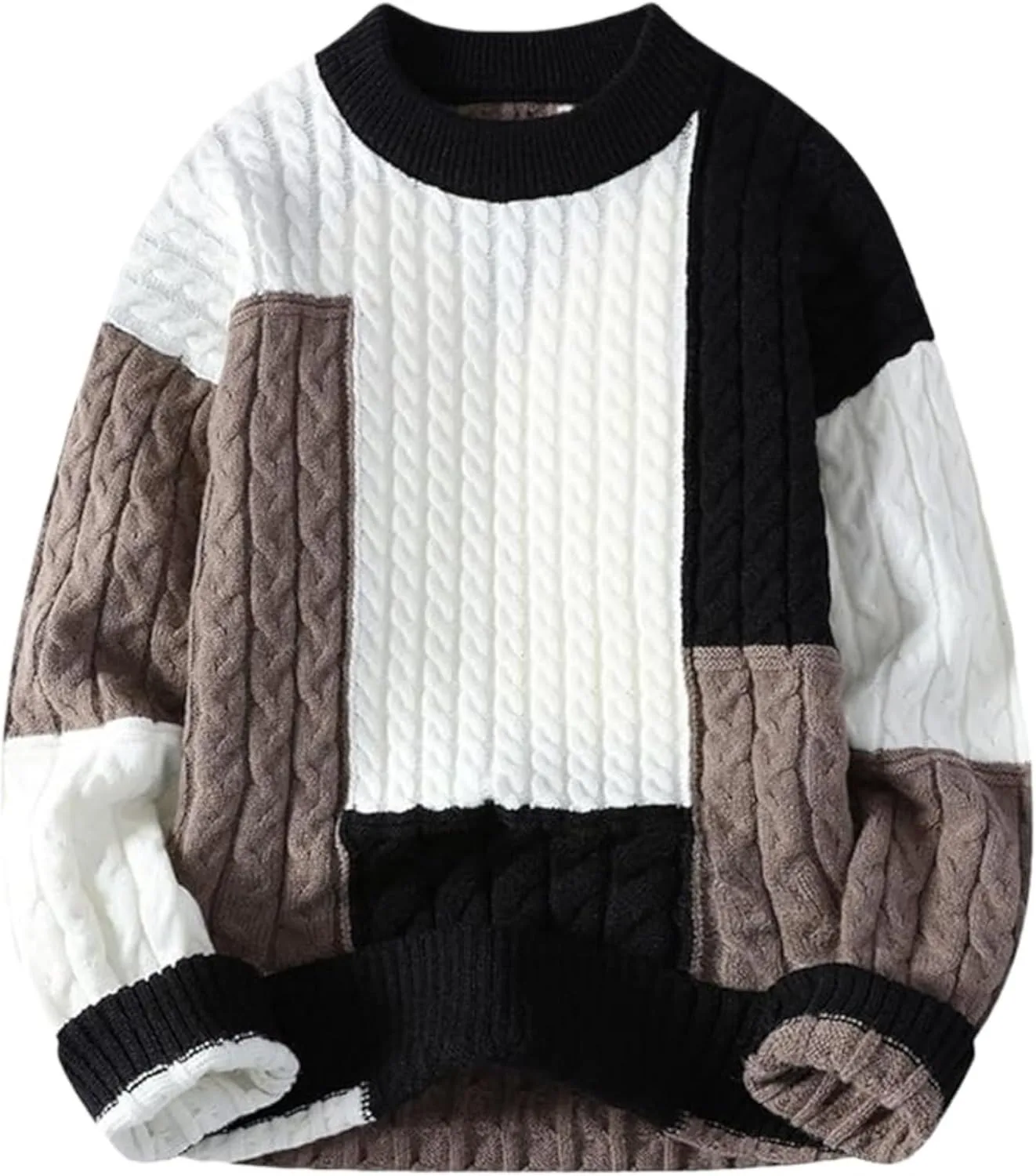 Мужской свитер с цветными блоками и полосками SWJGLITTR
Мужской свитер с цветными блоками и полосками SWJGLITTR