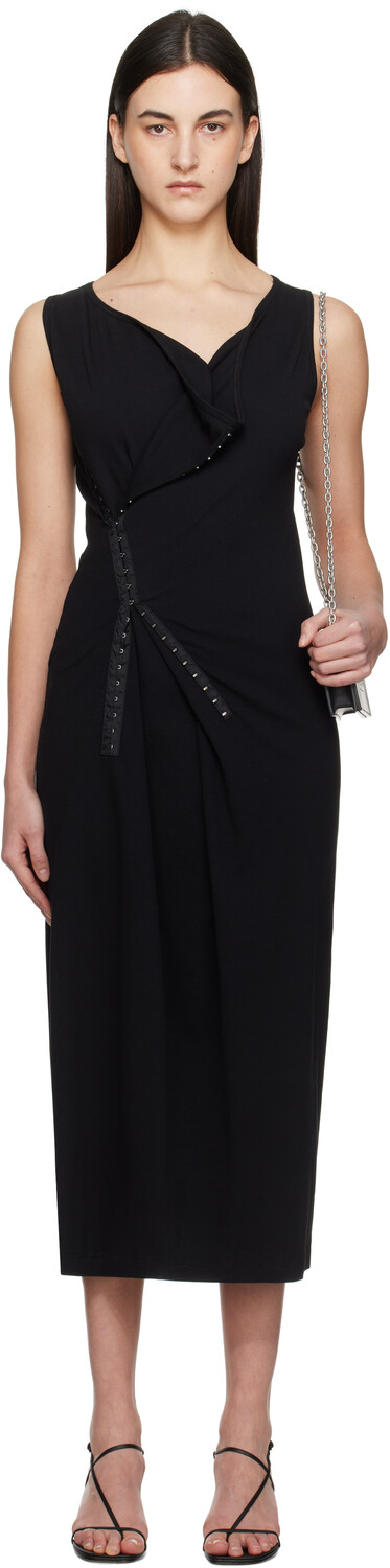 Платье миди из хлопкового рубчика с крючками MM6 Maison Margiela
Платье миди из хлопкового рубчика с крючками MM6 Maison Margiela