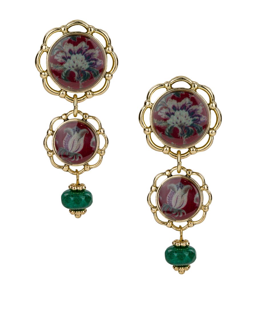 Серьги-подвески с двойным цветочным гобеленовым принтом Patricia Nash, Antique Gold
Серьги-подвески с двойным цветочным гобеленовым принтом Patricia Nash, Antique Gold