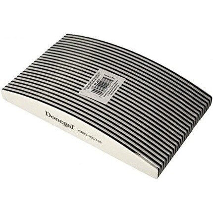 24 упаковки изогнутых пилочек для ногтей «зебра», зернистость 100/180 для кончиков акрилового геля, 178 x 29 мм, Donegal 
24 упаковки изогнутых пилочек для ногтей «зебра», зернистость 100/180 для кончиков акрилового геля, 178 x 29 мм, Donegal