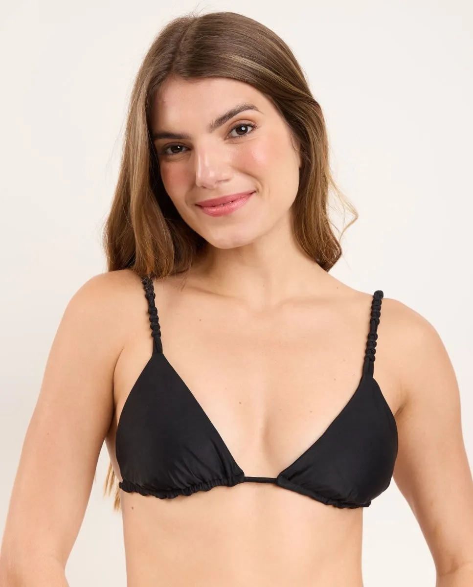 Мягкий однотонный треугольный верх бикини Río de Sol, черный
Мягкий однотонный треугольный верх бикини Río de Sol, черный