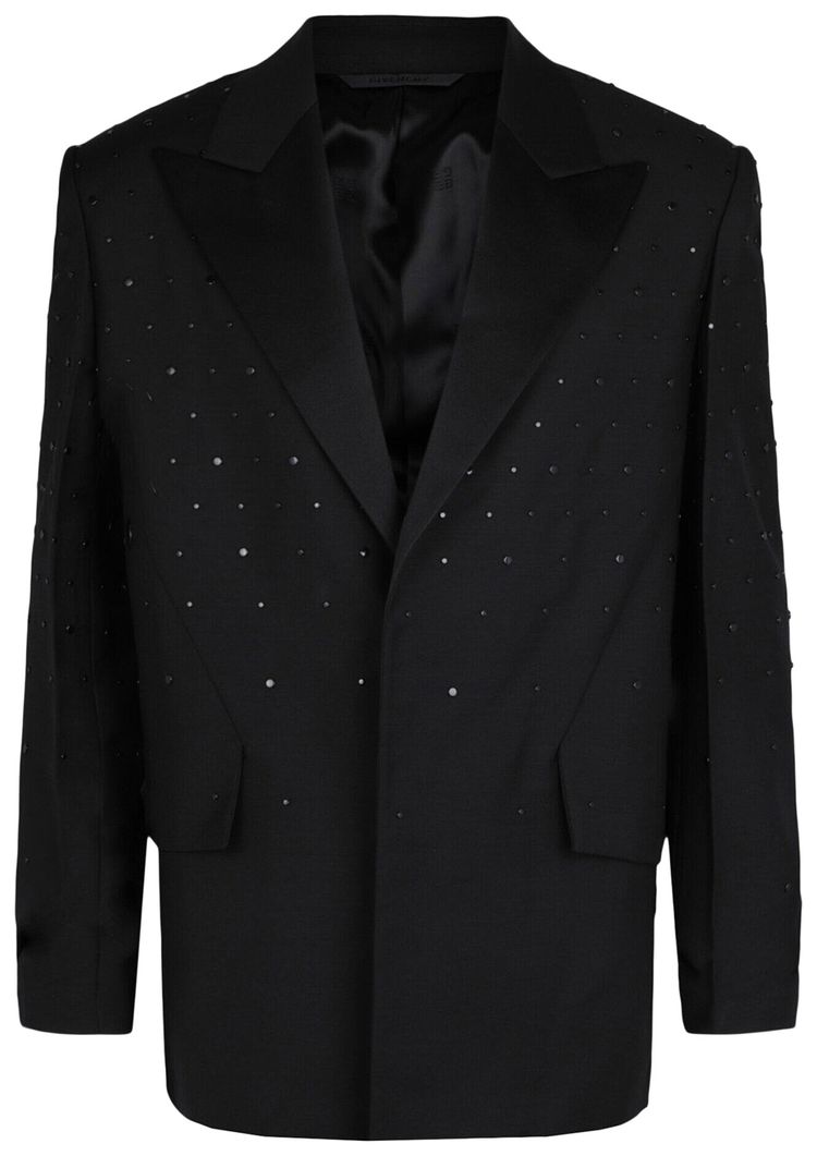 Блейзер Givenchy с однобортной отделкой и заклепками, черный
Блейзер Givenchy с однобортной отделкой и заклепками, черный