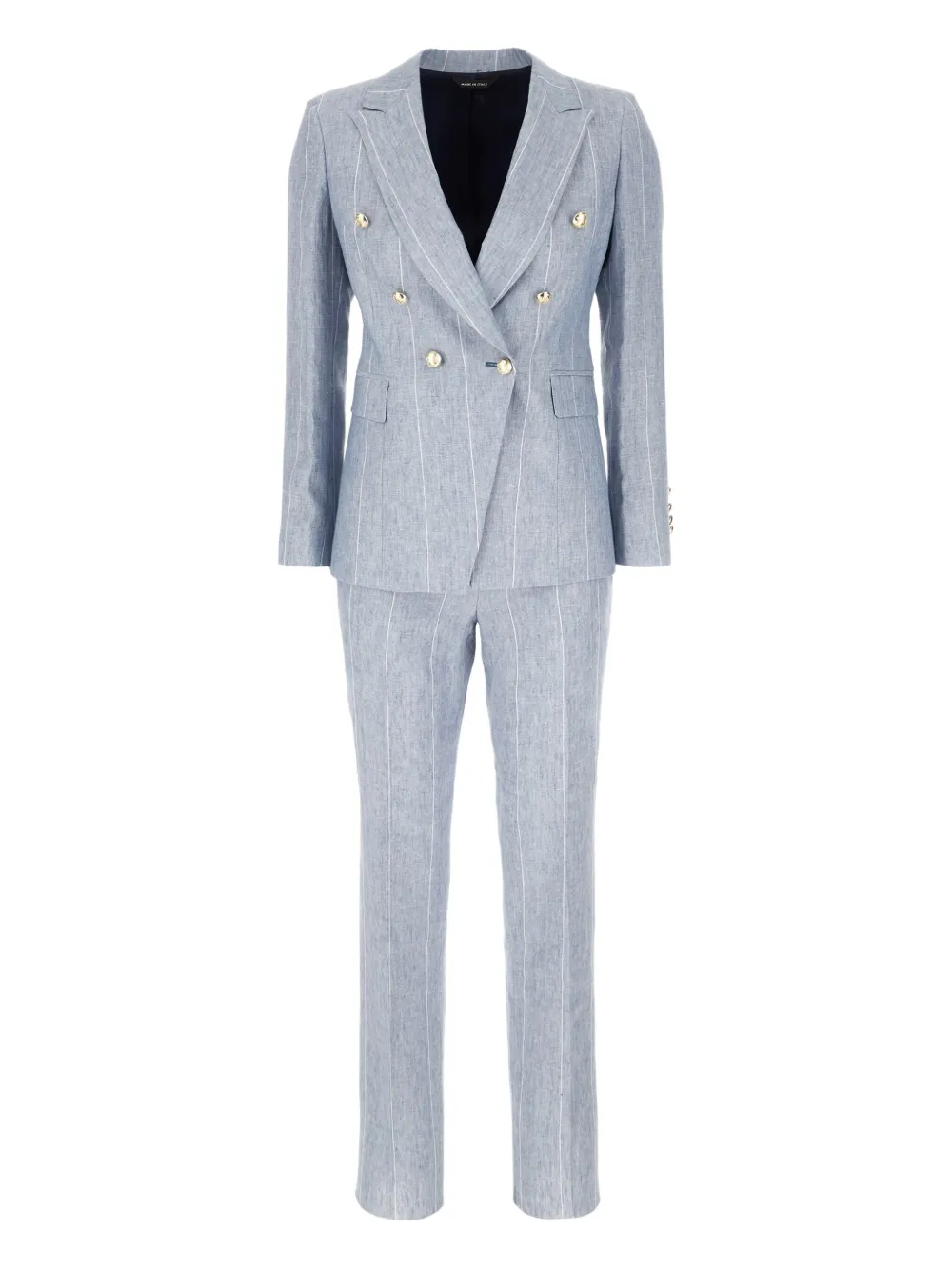 Полосатый костюм с двубортным пиджаком COLAMARINO, синий
Полосатый костюм с двубортным пиджаком COLAMARINO, синий