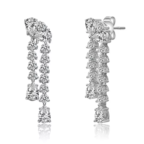 Серьги-Подвески из белого золота с прозрачными кубическими цирконами Rachel Glauber, white
Серьги-Подвески из белого золота с прозрачными кубическими цирконами Rachel Glauber, white