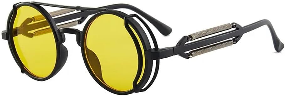 Винтажные панк-солнцезащитные очки в круглой оправе для мужчин и женщин в стиле стимпанк. Защита от ультрафиолета UV400 для занятий спортом на открытом воздухе и вождения HYYZZC, 4
Винтажные панк-солнцезащитные очки в круглой оправе для мужчин и женщин в стиле стимпанк. Защита от ультрафиолета UV400 для занятий спортом на открытом воздухе и вождения HYYZZC, 4