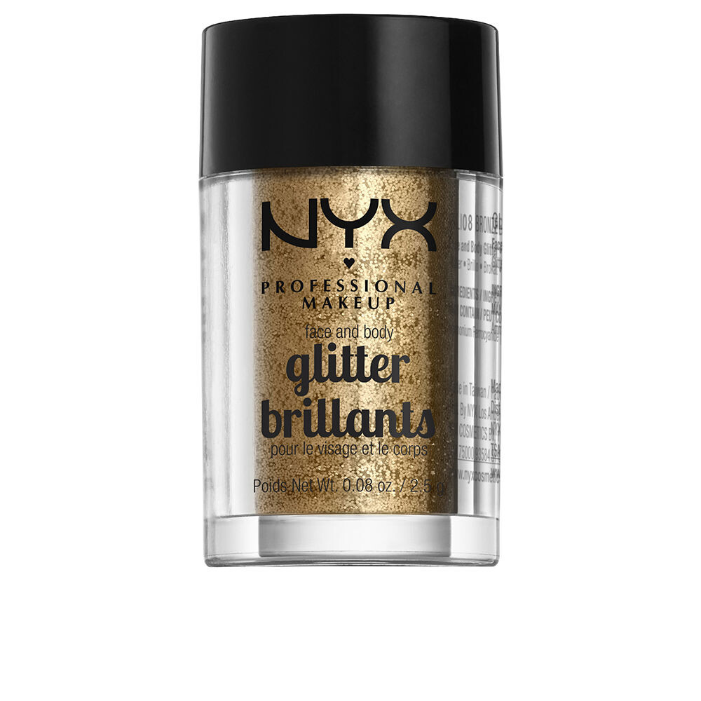 Тени для век Glitter brillants face and body Nyx professional make up, 2,5 г, bronze 
Тени для век Glitter brillants face and body Nyx professional make up, 2,5 г, bronze