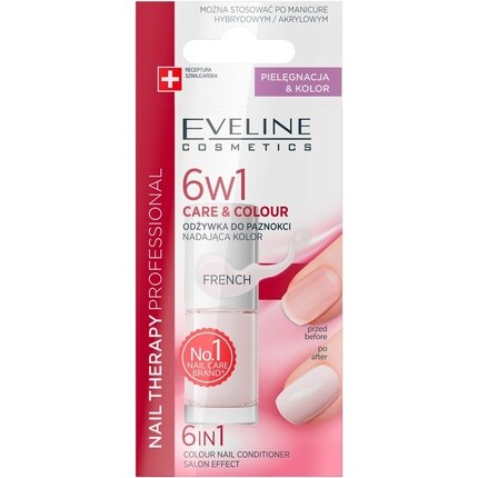 Разноцветный кондиционер для ухода за ногтями Color Nail 6 в 1 French от Clear, 5 мл, Eveline
Разноцветный кондиционер для ухода за ногтями Color Nail 6 в 1 French от Clear, 5 мл, Eveline