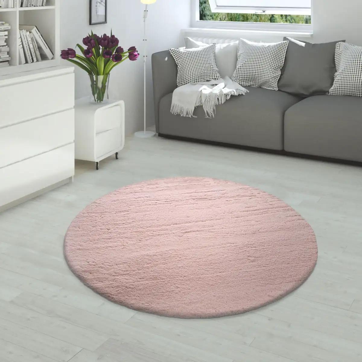 Меховой ковер Paco Home "Rabbit 780", круглый, искусственный мех, ощущение кроличьего меха, настоящий приятный ковер, однотонные цвета Ø 200 см, розовый
Меховой ковер Paco Home "Rabbit 780", круглый, искусственный мех, ощущение кроличьего меха, настоящий приятный ковер, однотонные цвета Ø 200 см, розовый