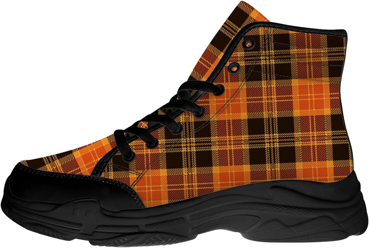 Высокие кеды Quorax в клетку для женщин и мужчин, тканевые кеды в тартан, подарок для нее и для него, черный/оранжевый
Высокие кеды Quorax в клетку для женщин и мужчин, тканевые кеды в тартан, подарок для нее и для него, черный/оранжевый