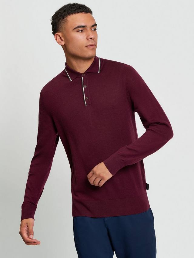 Мерино поло из шерсти Regular Fit вязаное Ben Sherman, Dark Wine
Мерино поло из шерсти Regular Fit вязаное Ben Sherman, Dark Wine