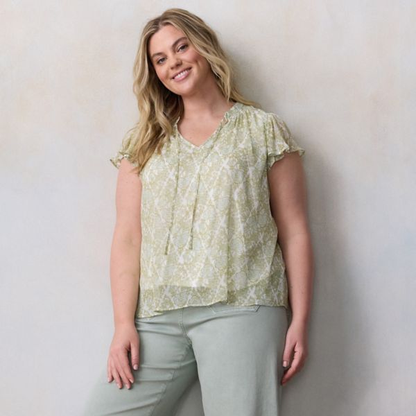 Платье больших размеров с завязкой спереди, оборками и V-образным вырезом Lc Lauren Conrad, цвет green diana diamond
Платье больших размеров с завязкой спереди, оборками и V-образным вырезом Lc Lauren Conrad, цвет green diana diamond