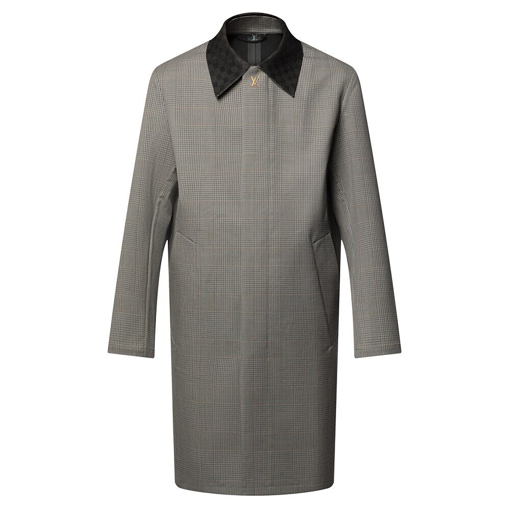 Плащ с воротником из замши Damier Louis Vuitton, серый
Плащ с воротником из замши Damier Louis Vuitton, серый