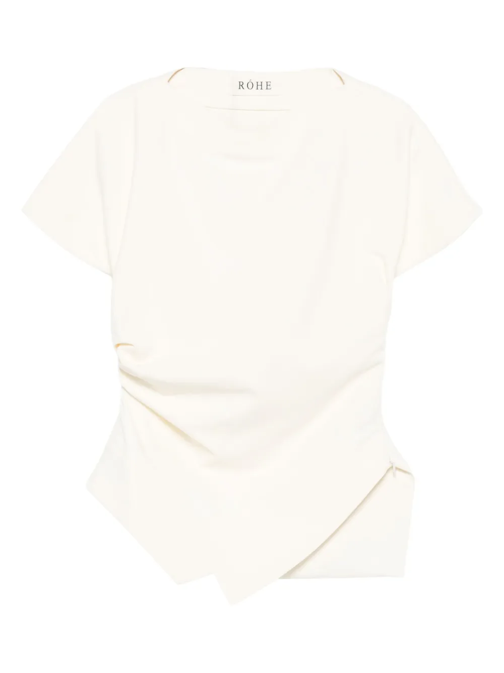 Драпированный топ с короткими рукавами Róhe, белый
Драпированный топ с короткими рукавами Róhe, белый