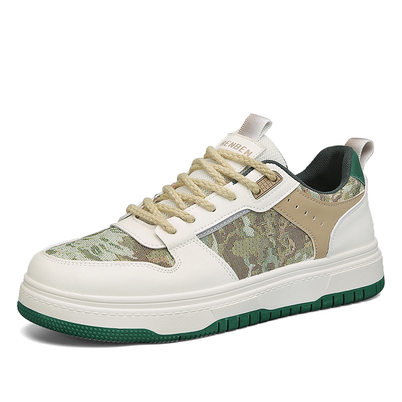 Нескользящие, легкие и дышащие низкие мужские кроссовки для скейтбординга RENBEN, White Green
Нескользящие, легкие и дышащие низкие мужские кроссовки для скейтбординга RENBEN, White Green