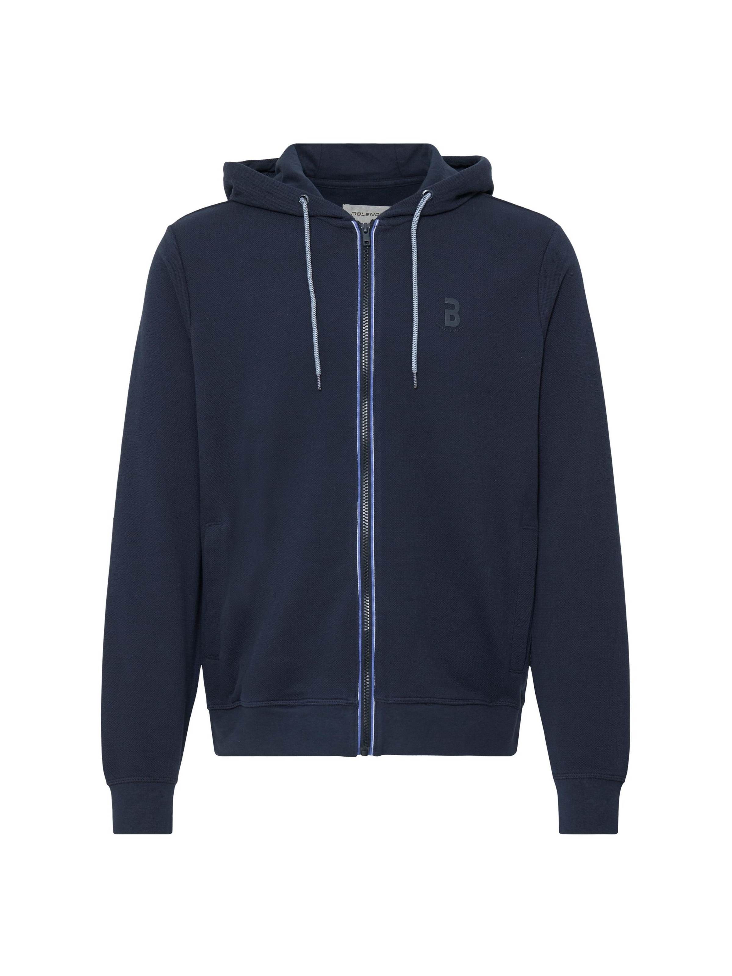 BLEND Толстовка с молнией 'BHJuma' в темно-синем цвете
BLEND Толстовка с молнией 'BHJuma' в темно-синем цвете