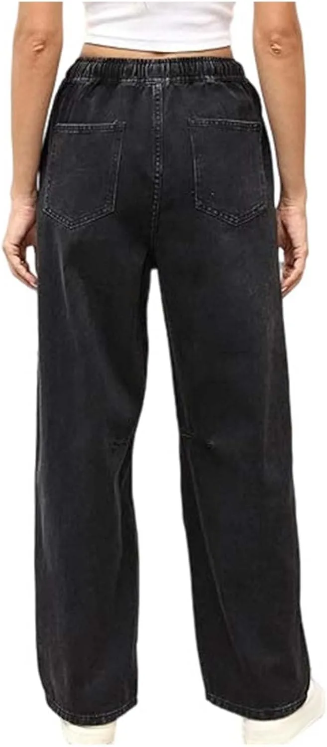 Женские джинсы Y2K Mid Rise Barrel с эластичным поясом и шнурком utcoco
Женские джинсы Y2K Mid Rise Barrel с эластичным поясом и шнурком utcoco