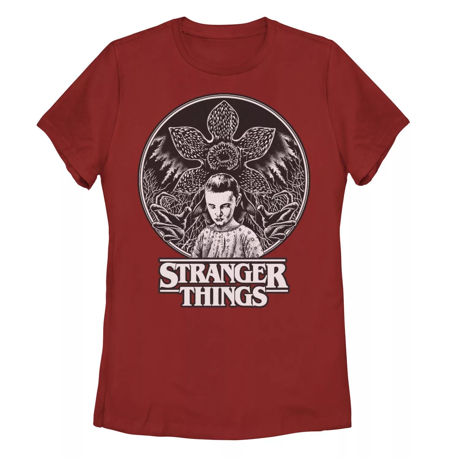 Детская футболка с рисунком Netflix Stranger Things Eleven и Demogorgon Circle Licensed Character
Детская футболка с рисунком Netflix Stranger Things Eleven и Demogorgon Circle Licensed Character