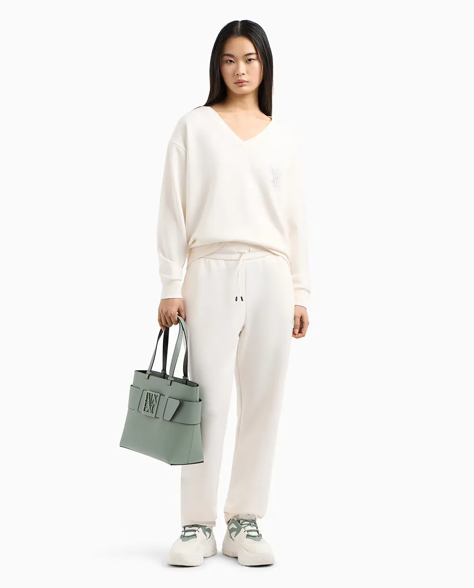 Женские флисовые брюки прямого кроя с эластичным поясом Armani Exchange, цвет Crudo
Женские флисовые брюки прямого кроя с эластичным поясом Armani Exchange, цвет Crudo