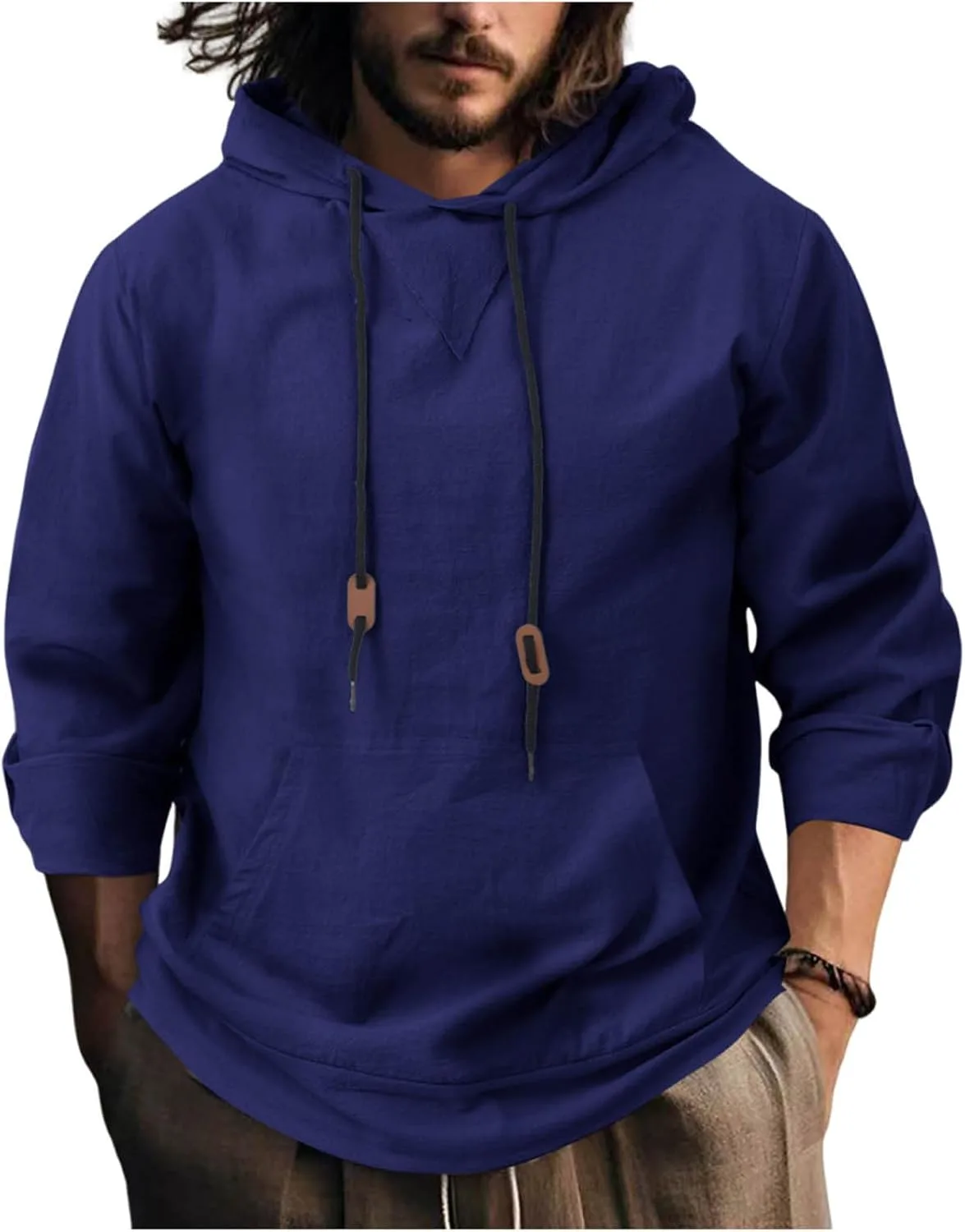 Xiaojmake мужская льняная толстовка с капюшоном, легкая, с длинным рукавом и карманами
Xiaojmake мужская льняная толстовка с капюшоном, легкая, с длинным рукавом и карманами