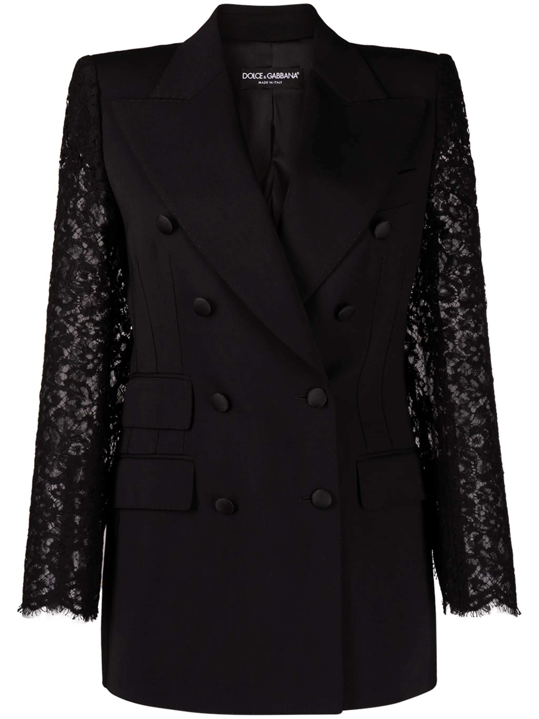 Блейзер с кружевными рукавами Dolce & Gabbana, черный
Блейзер с кружевными рукавами Dolce & Gabbana, черный