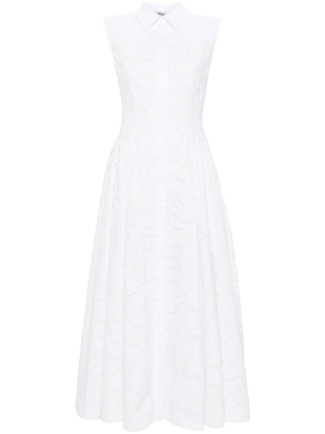 Платье миди Alain с английской вышивкой Huishan Zhang, белый 
Платье миди Alain с английской вышивкой Huishan Zhang, белый