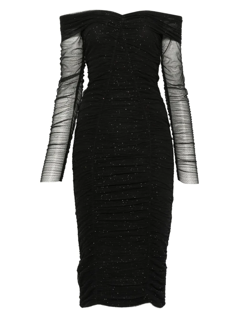 Мини-платье с открытыми плечами, украшенное пайетками NISSA, черный
Мини-платье с открытыми плечами, украшенное пайетками NISSA, черный