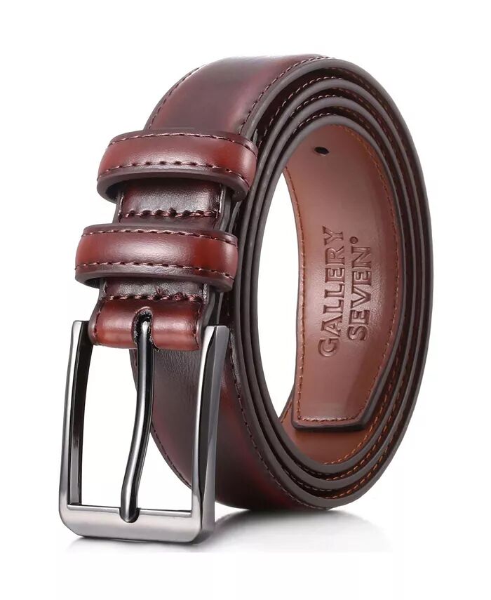 Мужской традиционный одинарный кожаный ремень Gallery Seven, красный 
Мужской традиционный одинарный кожаный ремень Gallery Seven, красный