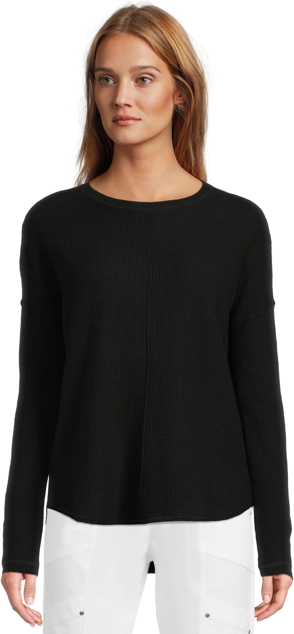 Свитер Elliott Lauren Cotton Cashmere - Round Neck Waffle Stitch Drop Shoulder Long Sleeve Sweater, черный
Свитер Elliott Lauren Cotton Cashmere - Round Neck Waffle Stitch Drop Shoulder Long Sleeve Sweater, черный