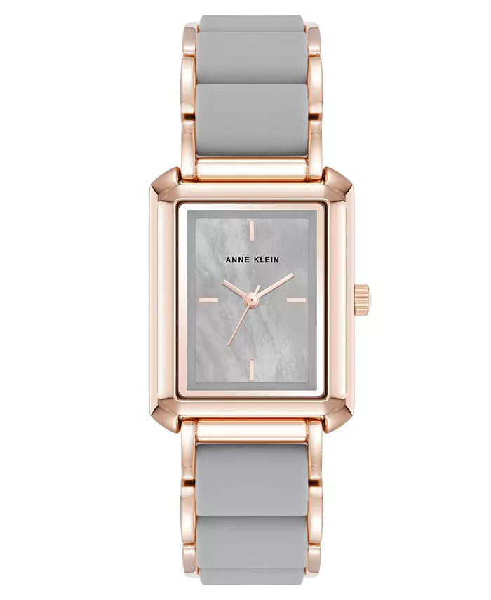 Женские часы Quartz Casual прямоугольные, серый силикон с браслетом из металлического сплава розового золота, 26 мм Anne Klein
Женские часы Quartz Casual прямоугольные, серый силикон с браслетом из металлического сплава розового золота, 26 мм Anne Klein