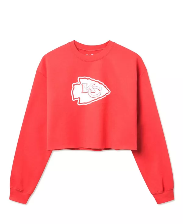 Женская футболка с флисовой отделкой в стиле блошиного рынка и символикой команды «Канзас-Сити Чифс». Junk Food Clothing, красный
Женская футболка с флисовой отделкой в стиле блошиного рынка и символикой команды «Канзас-Сити Чифс». Junk Food Clothing, красный