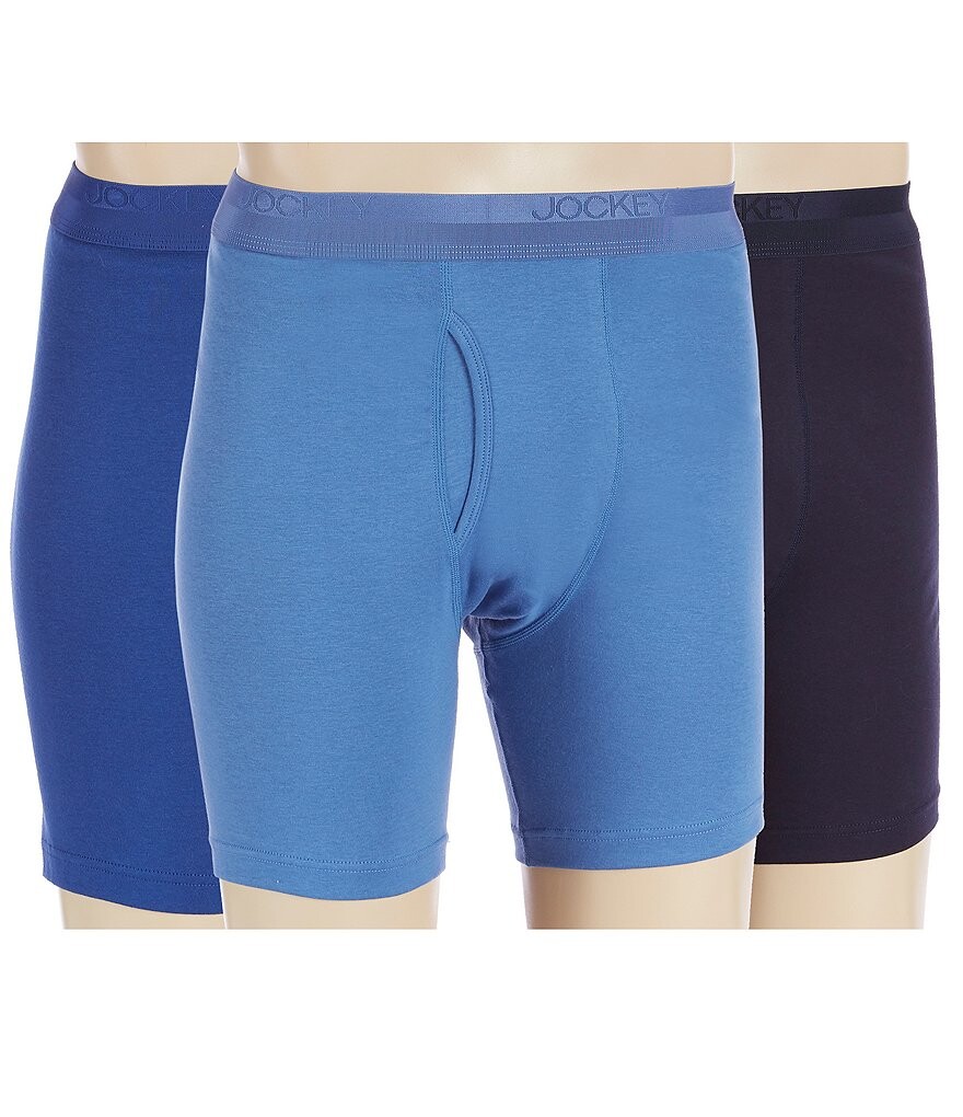 Jockey Signature Pima Cotton средней посадки 7,5 Трусы-боксеры с внутренним швом (3 шт.), синий
Jockey Signature Pima Cotton средней посадки 7,5 Трусы-боксеры с внутренним швом (3 шт.), синий